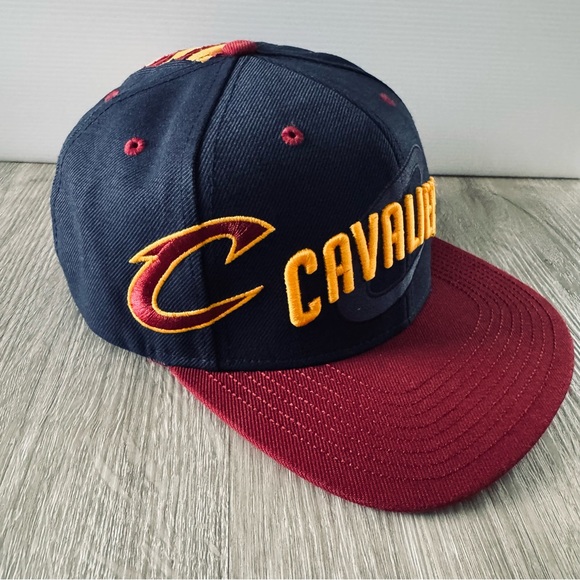 Adidas  Cleveland Cavilers Snapback Flat Brim Hat - Blue/Red/Yellow - Picture 3 of 11